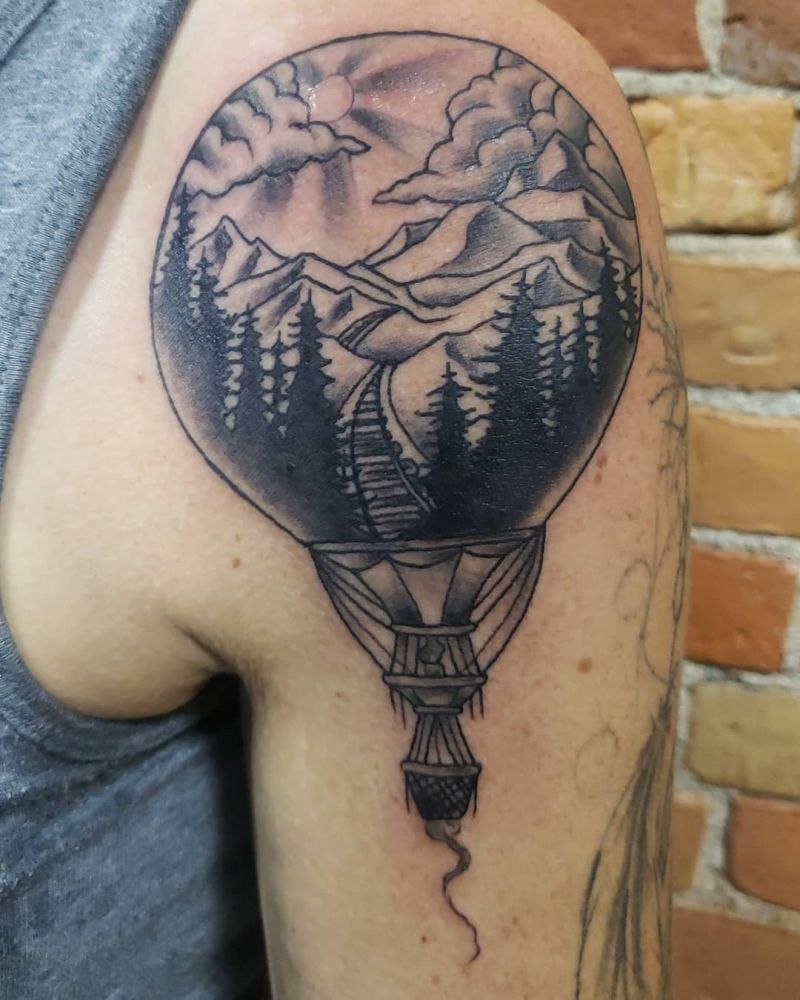 30 Pretty Hot Air Balloon Tattoos Let You Soar In The Sky