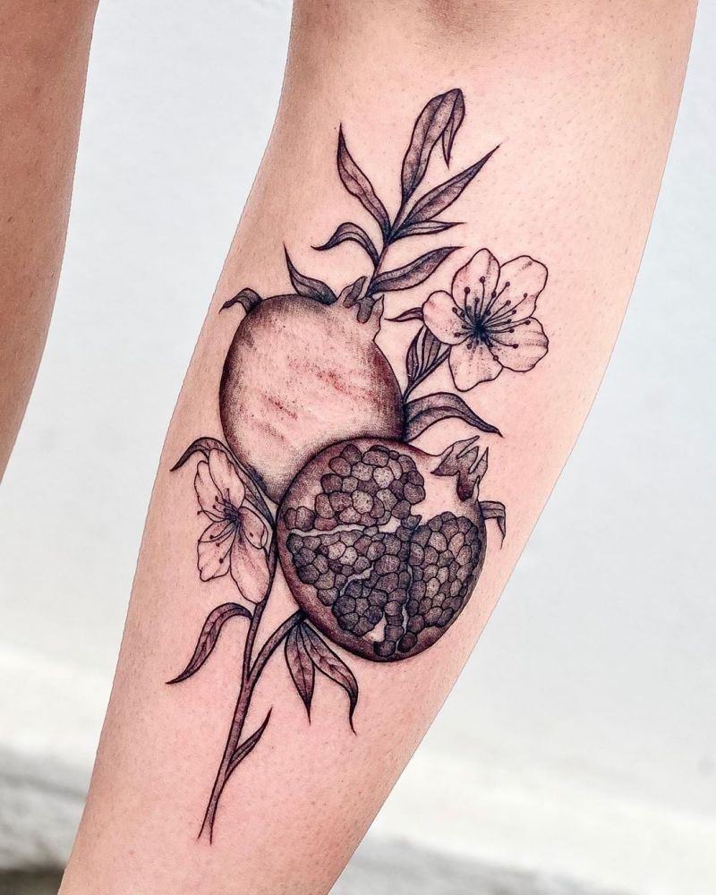 30 Pretty Pomegranate Tattoos Enhance Your Personality