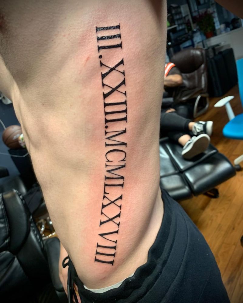 30 Pretty Roman Numeral Tattoos Make You Beautiful Forever