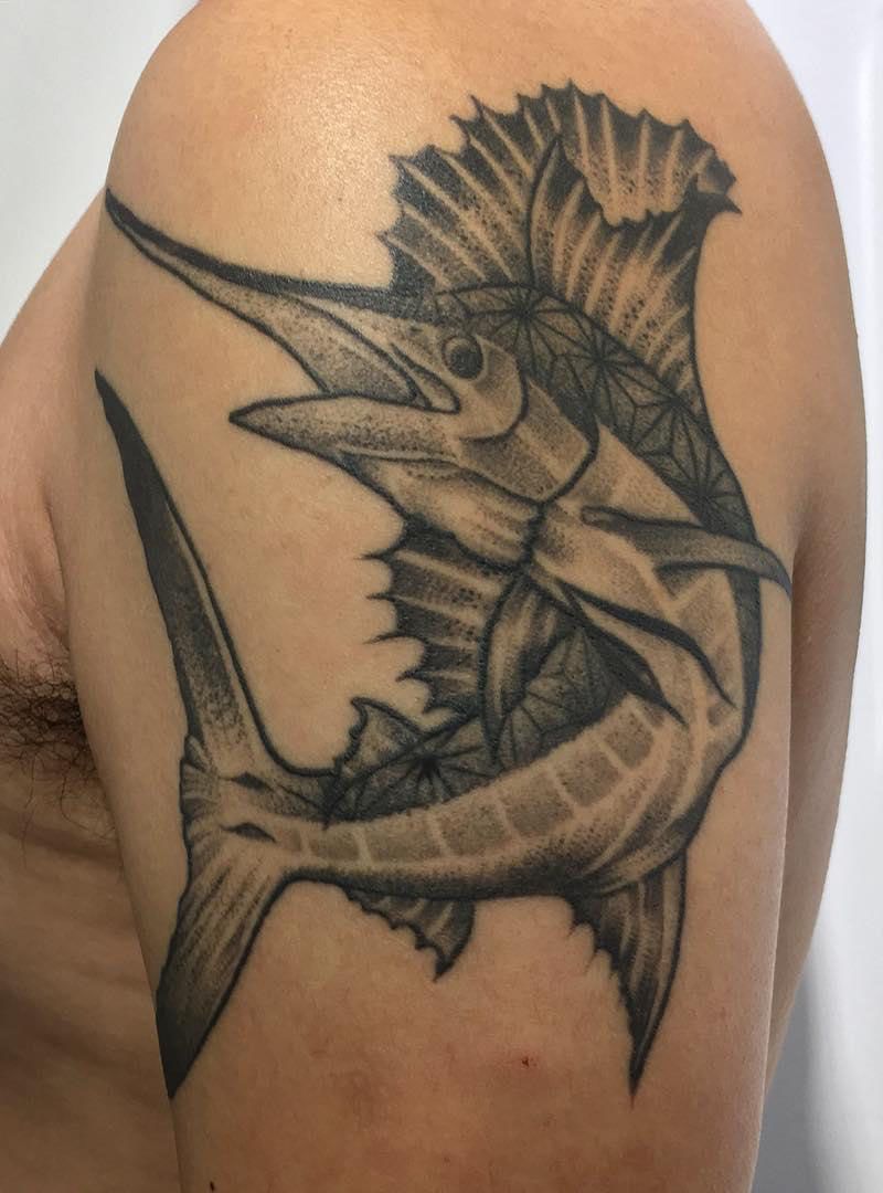 30 Pretty Sailfish Tattoos You Will Love