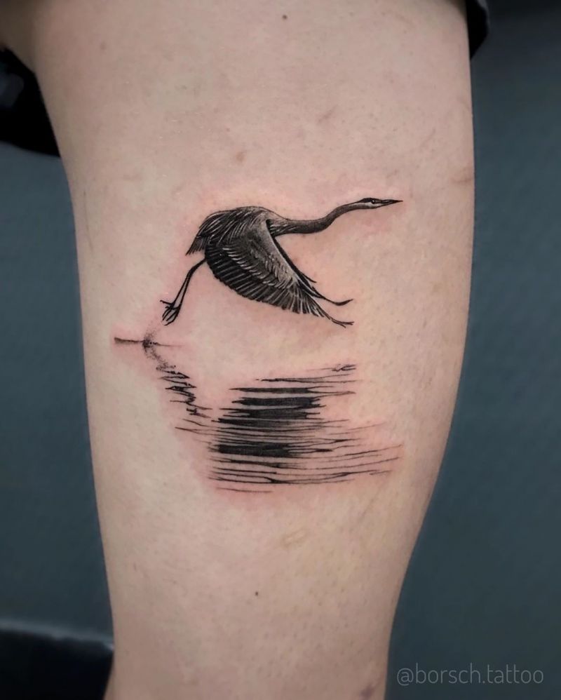 30 Pretty Stork Tattoos Show Your Temperament