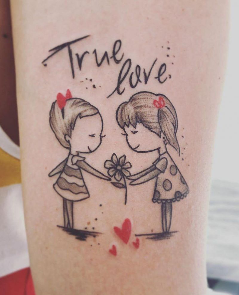 30 Pretty True Love Tattoos to Inspire You