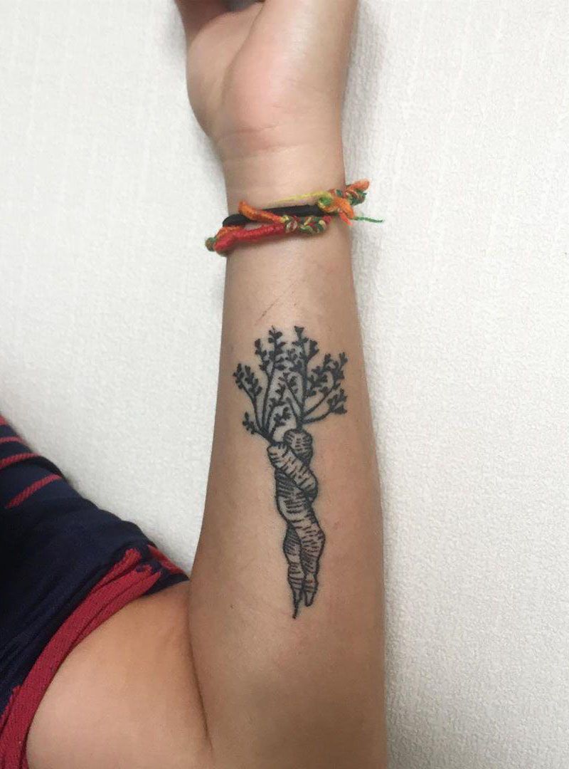 30 Pretty Carrot Tattoos You Will Love