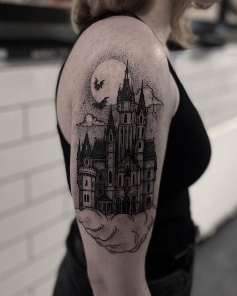 30 Pretty Castle Tattoos that Can Enhance Your Temperament