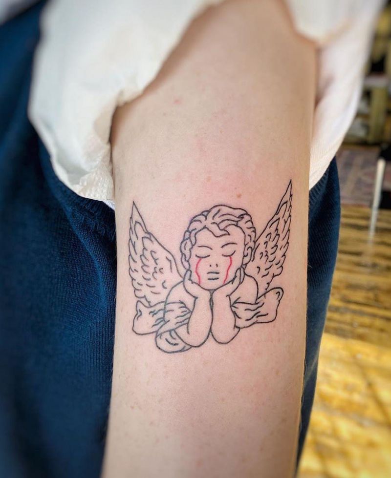 30 Pretty Cherub Tattoos You Will Love