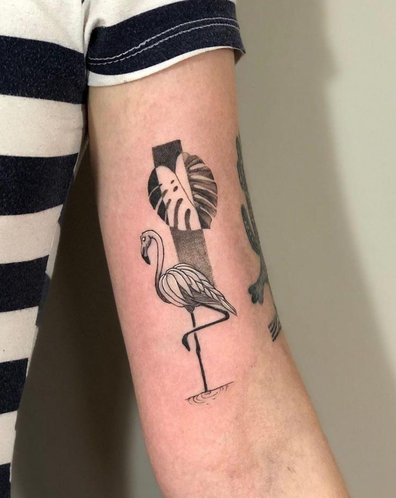 30 Pretty Flamingo Tattoos Make You Elegant and Beautiful