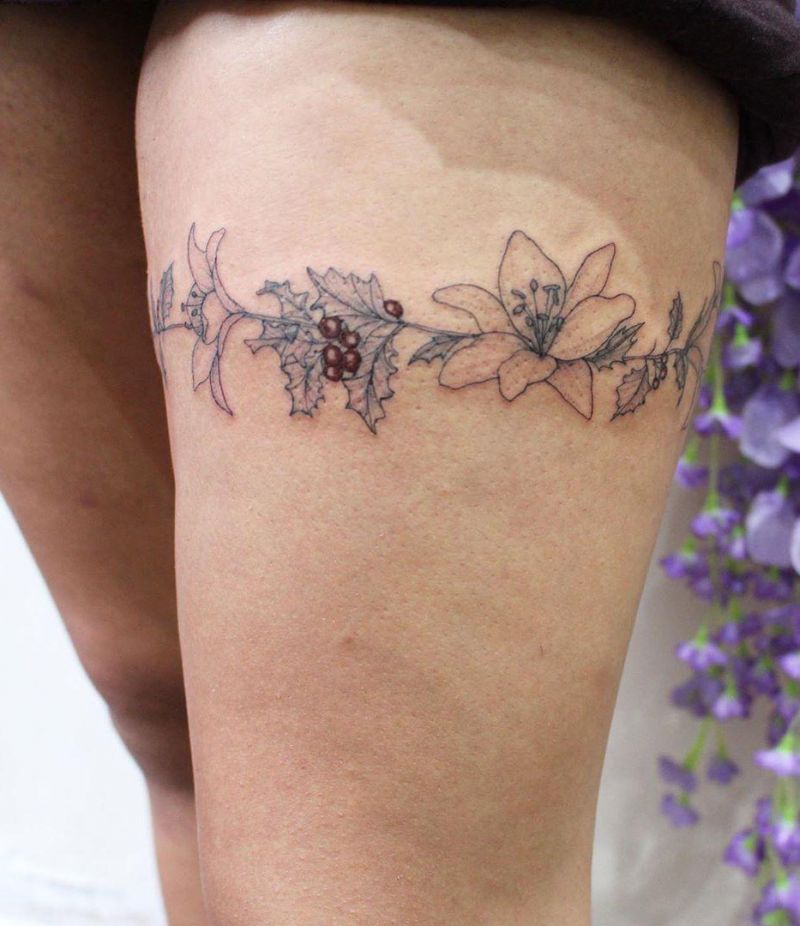 30 Pretty Garter Tattoos Make You Charming