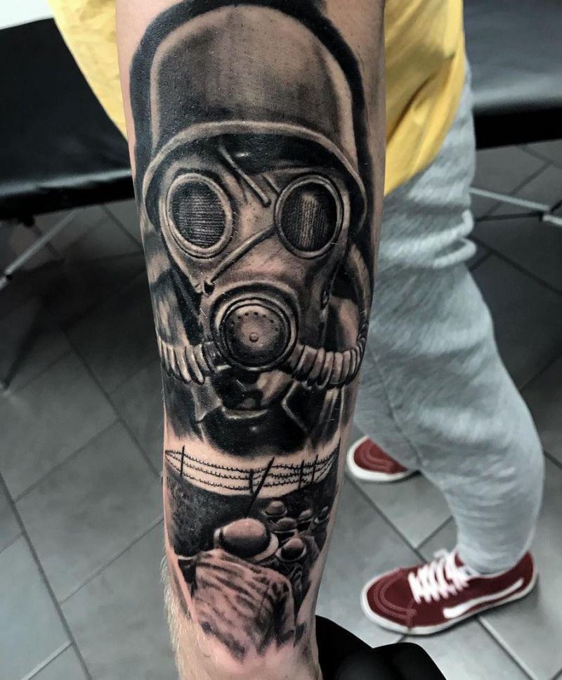 30 Pretty Gas Mask Tattoos You Will Love