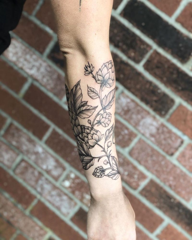 30 Pretty Hops Tattoos You Must Try