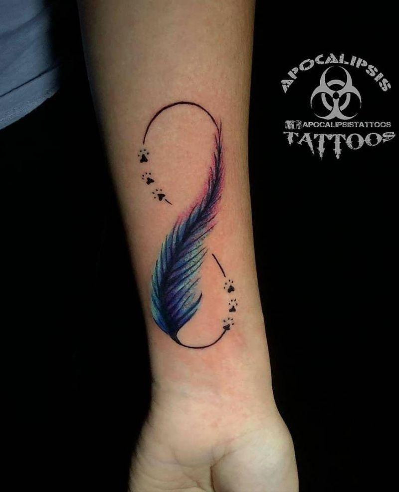 30 Pretty Infinity Feather Tattoos Make You Beautiful Forever