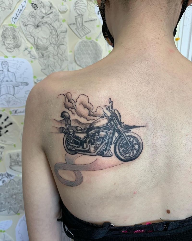 30 Pretty Motorcycle Tattoos You Will Love to Try