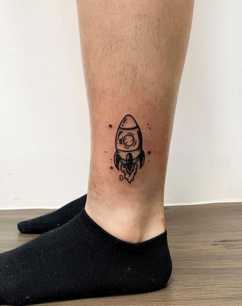 30 Pretty Rocket Tattoos Improve Your Temperament