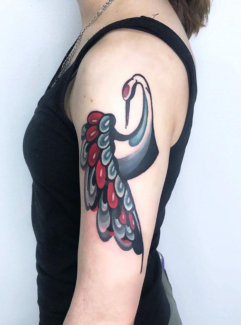 30 Pretty Stork Tattoos Show Your Temperament