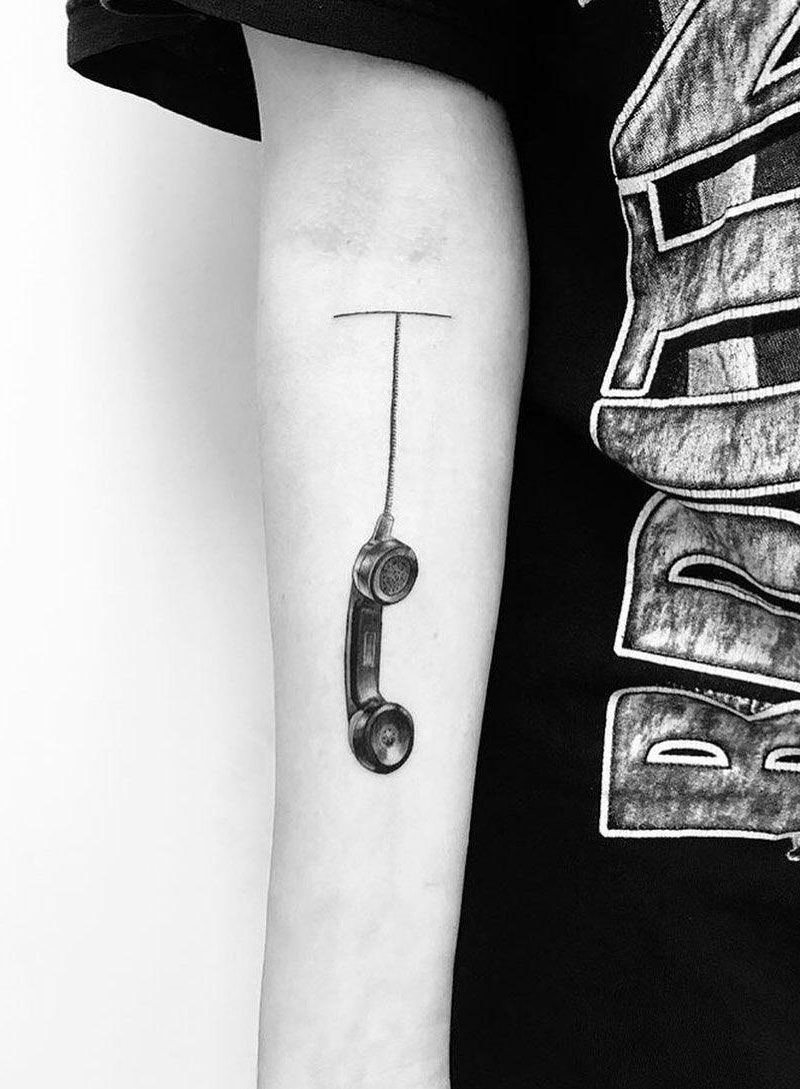 30 Pretty Telephone Tattoos to Inspire You