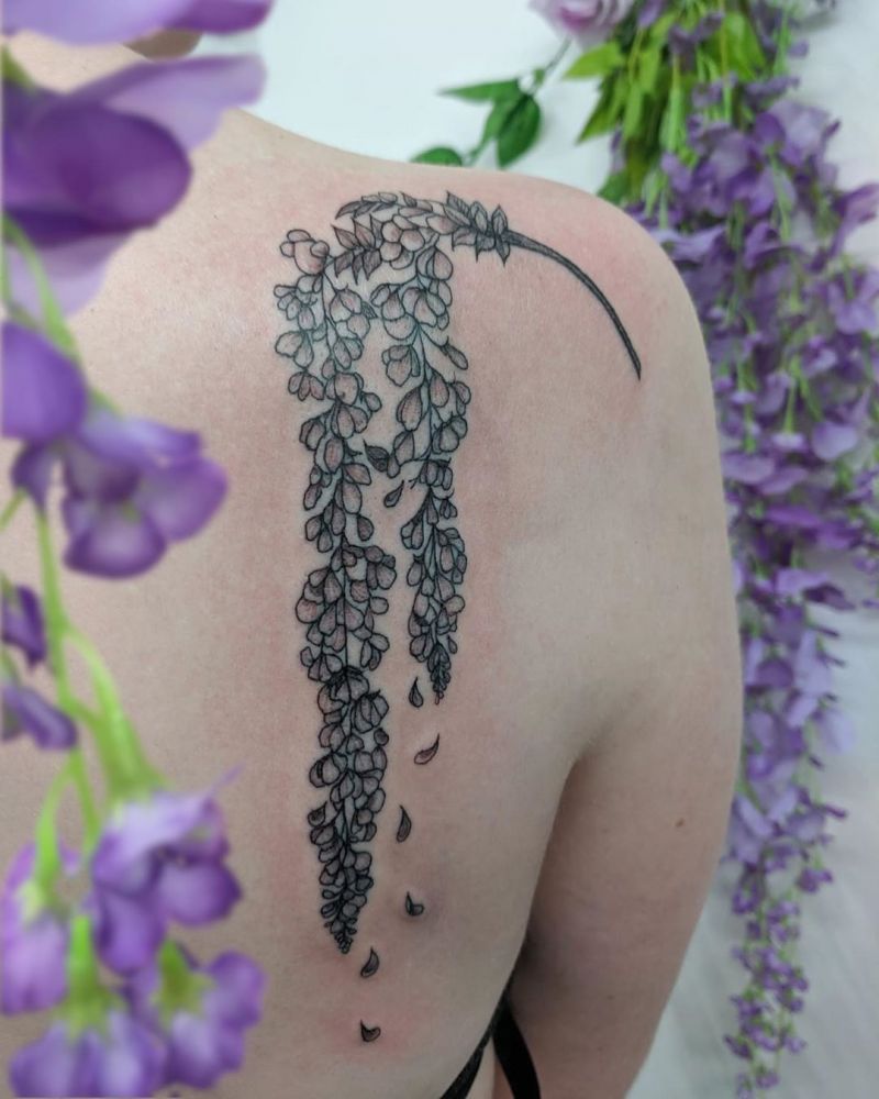 30 Pretty Wisteria Tattoos You Must Try