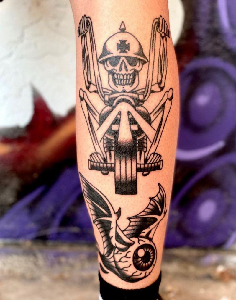 30 Pretty Biker Tattoos You Will Love