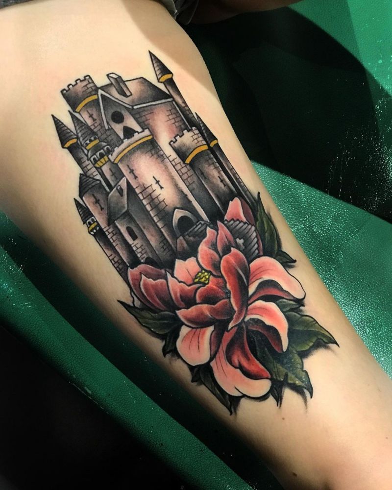 30 Pretty Castle Tattoos that Can Enhance Your Temperament