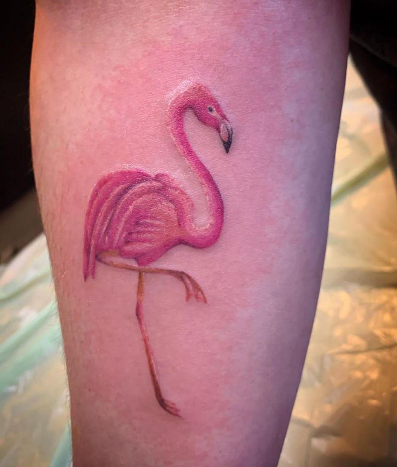 30 Pretty Flamingo Tattoos Make You Elegant and Beautiful