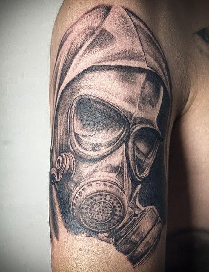 30 Pretty Gas Mask Tattoos You Will Love