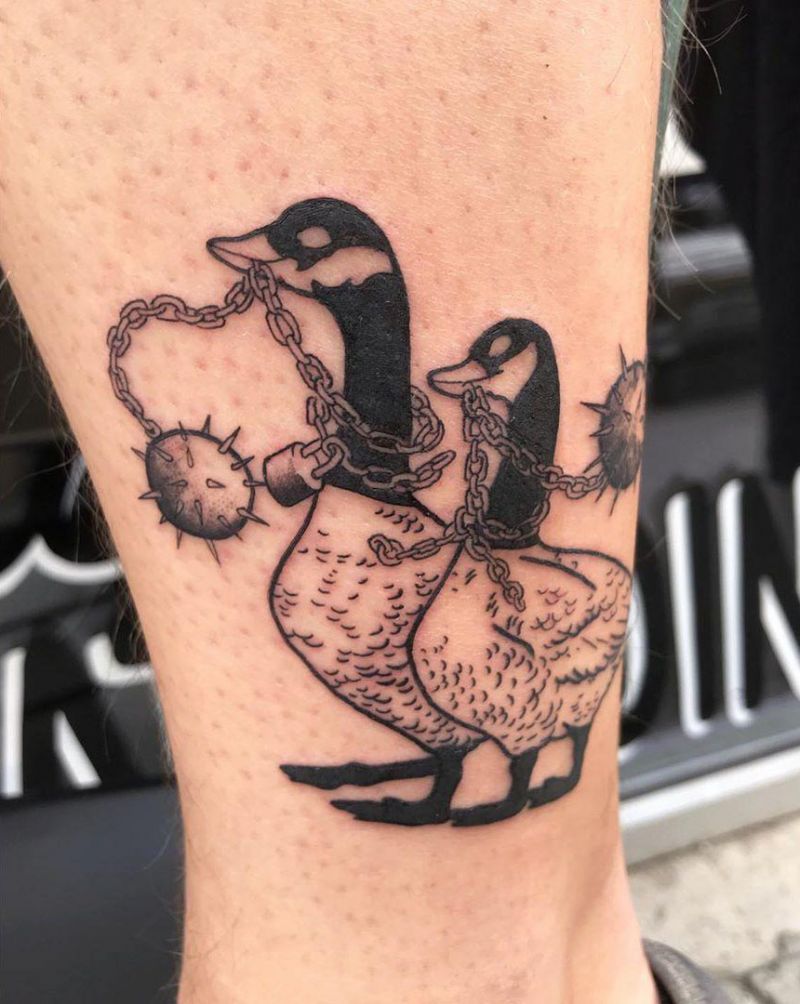 30 Pretty Goose Tattoos Make You Elegant and Beautiful