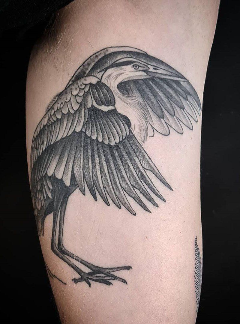 30 Pretty Heron Tattoos Bring You Good Luck