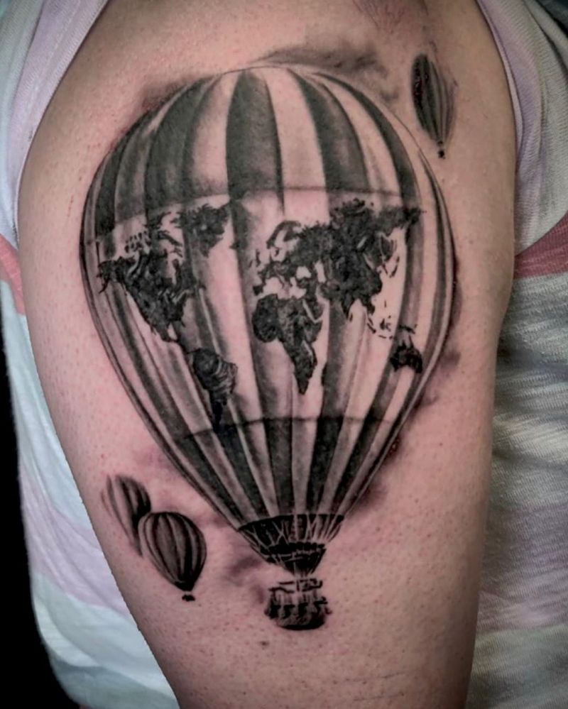 30 Pretty Hot Air Balloon Tattoos Let You Soar In The Sky