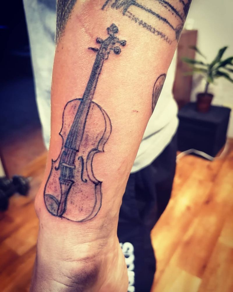 30 Pretty Violin Tattoos that Can Enhance Your Temperament