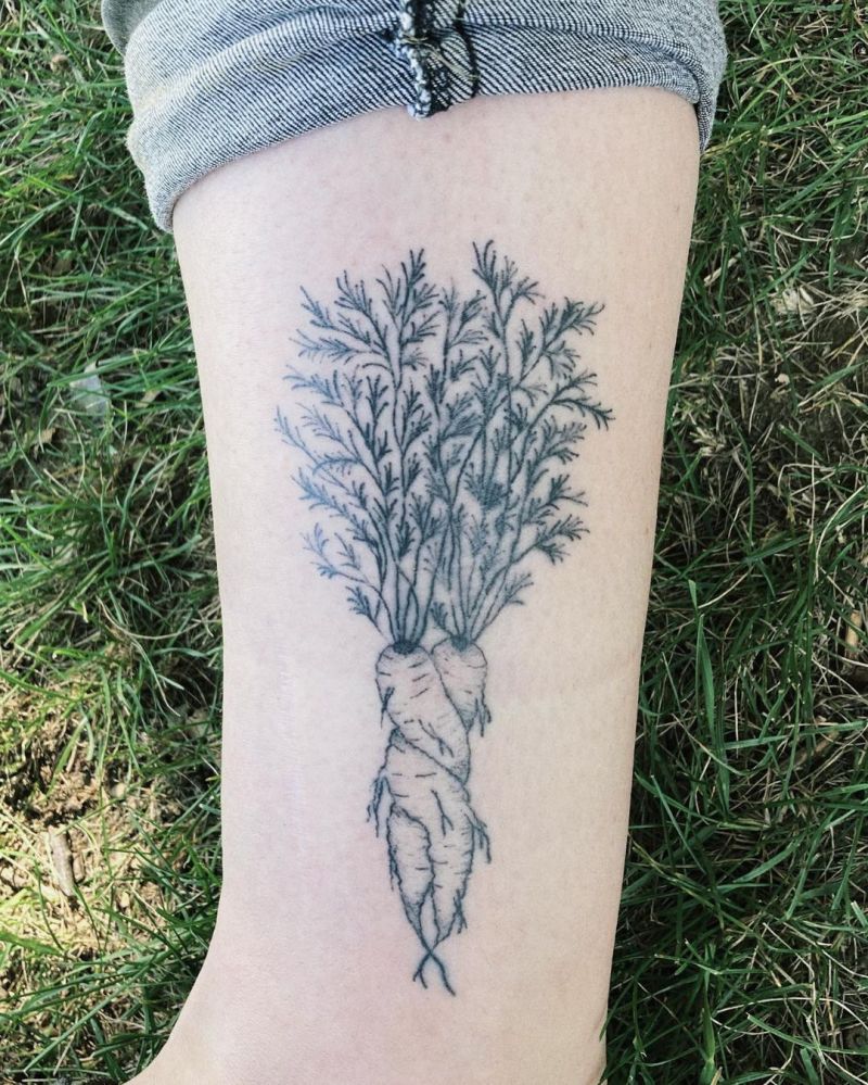 30 Pretty Carrot Tattoos You Will Love