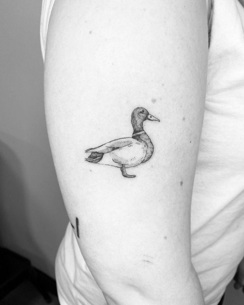 30 Pretty Duck Tattoos Improve Your Temperament