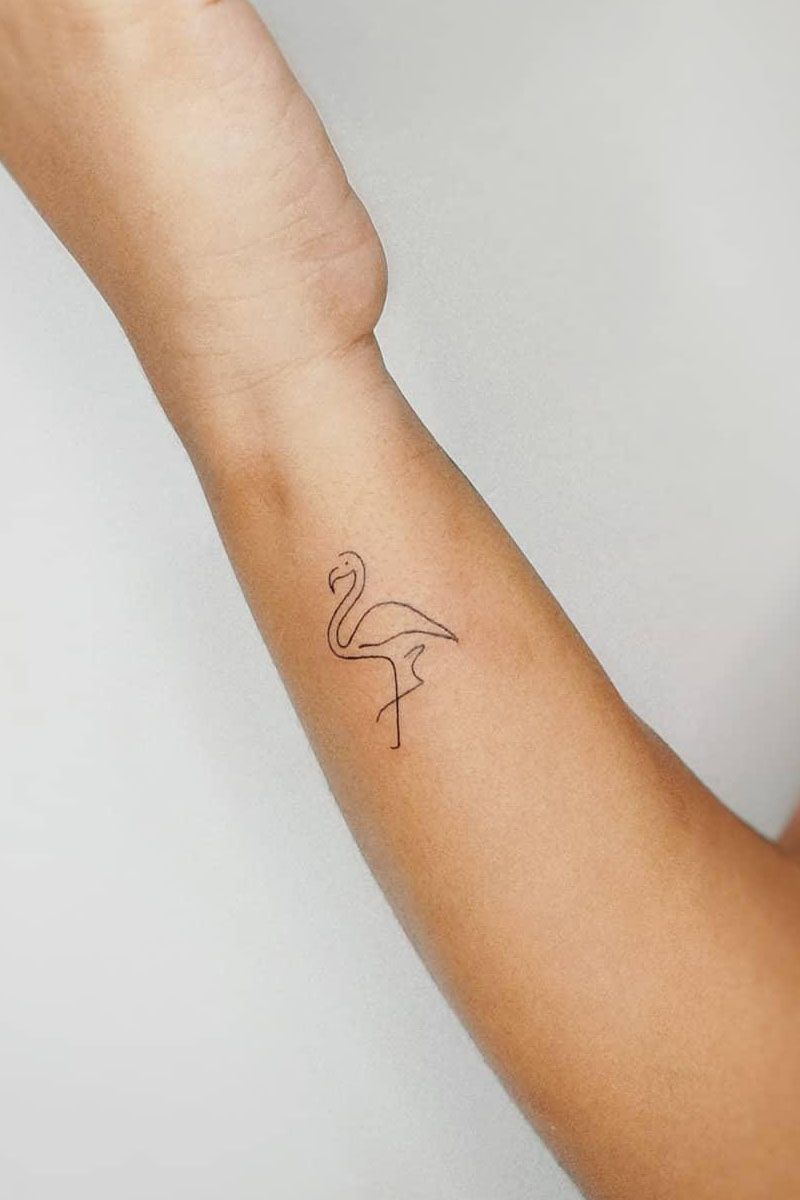 30 Pretty Flamingo Tattoos Make You Elegant and Beautiful