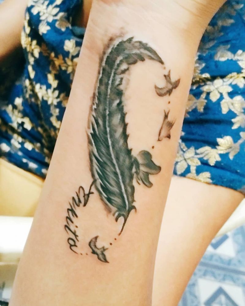 30 Pretty Infinity Feather Tattoos Make You Beautiful Forever