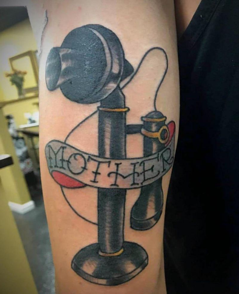 30 Pretty Telephone Tattoos to Inspire You