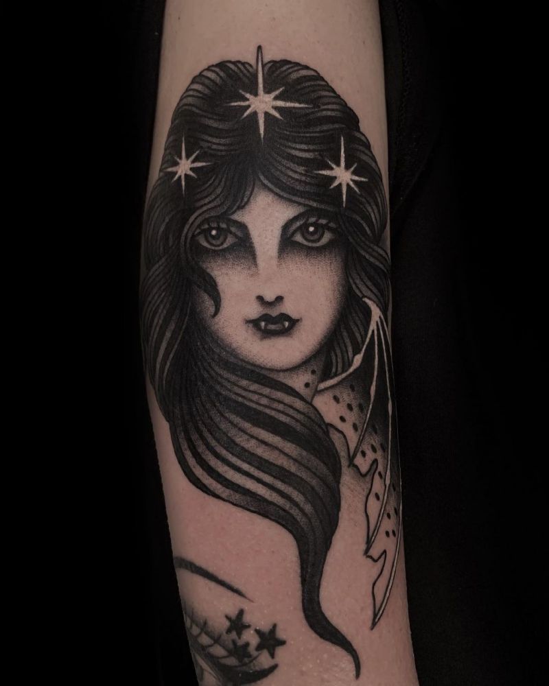 30 Pretty Vampire Tattoos to Inspire You