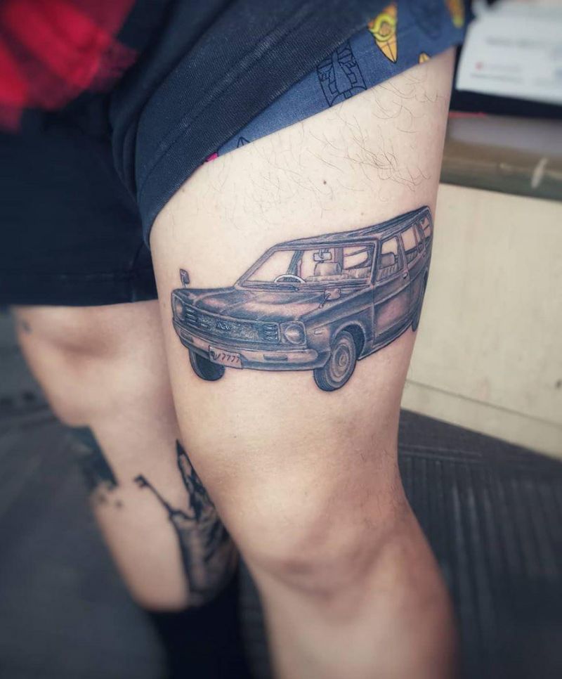 30 Pretty Car Tattoos for Inspiration