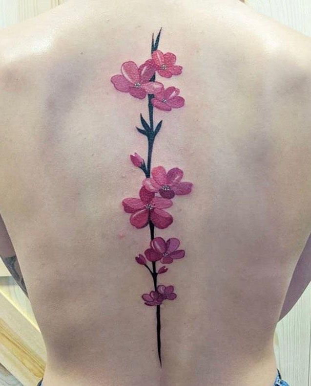 30 Pretty Cherry Blossom Tattoos Make You Charming