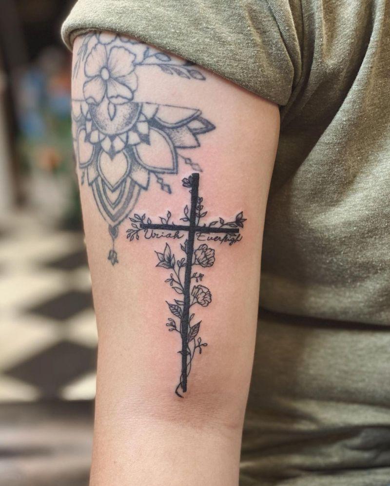 30 Pretty Cross Tattoos You Will Love