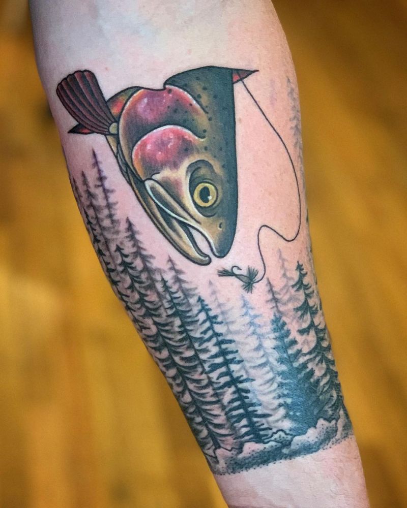 30 Pretty Fishing Tattoos Improve Your Temperament