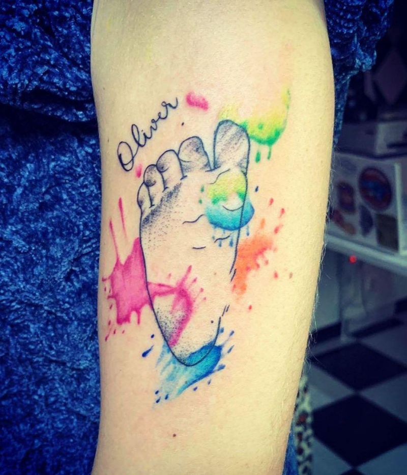 30 Pretty Footprint Tattoos to Inspire You