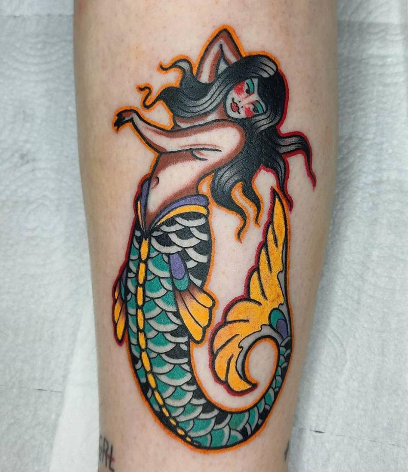 30 Pretty Mermaid Tattoos to Inspire You