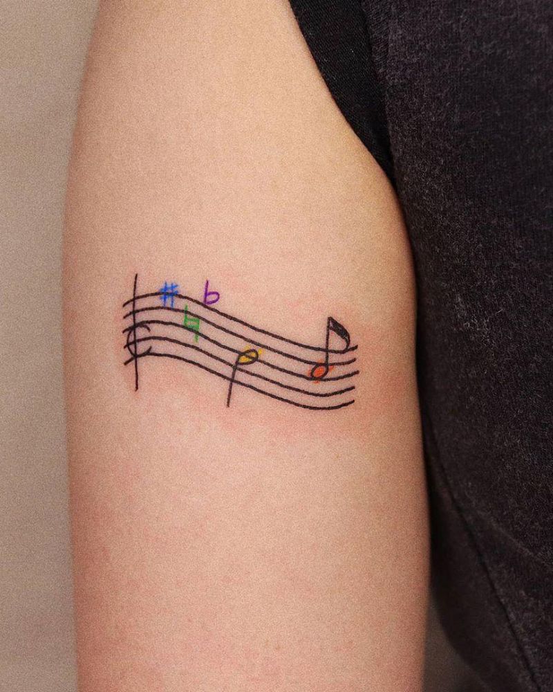 30 Unique Music Note Tattoos You Will Love