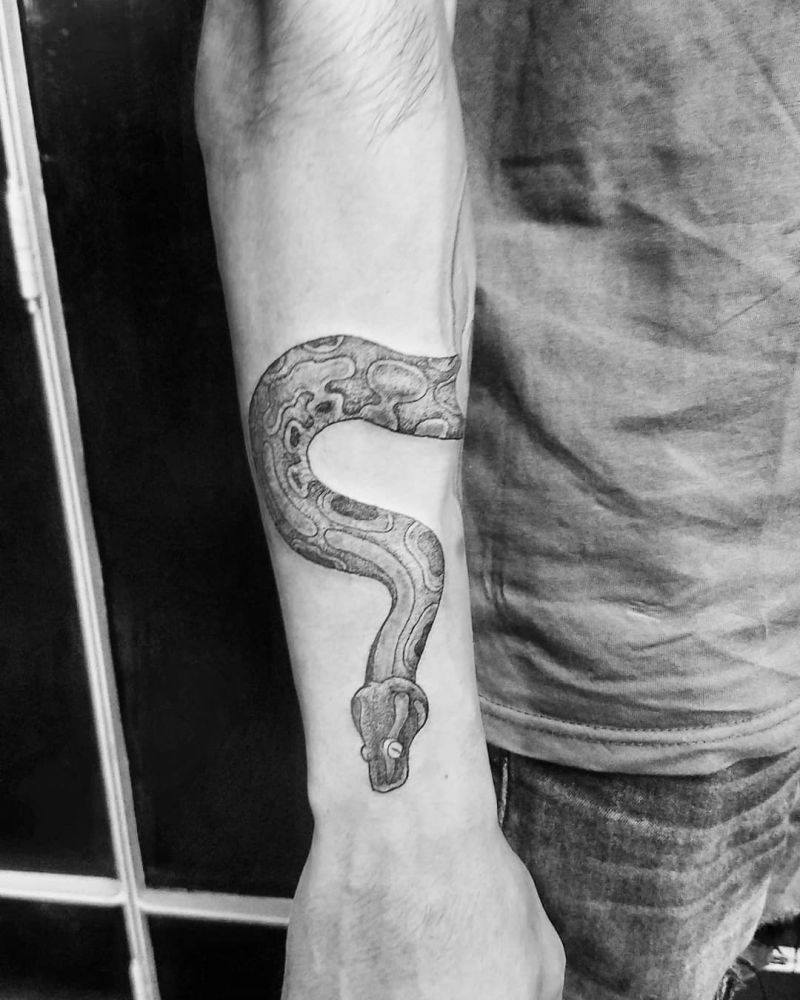 30 Pretty Python Tattoos You Will Love