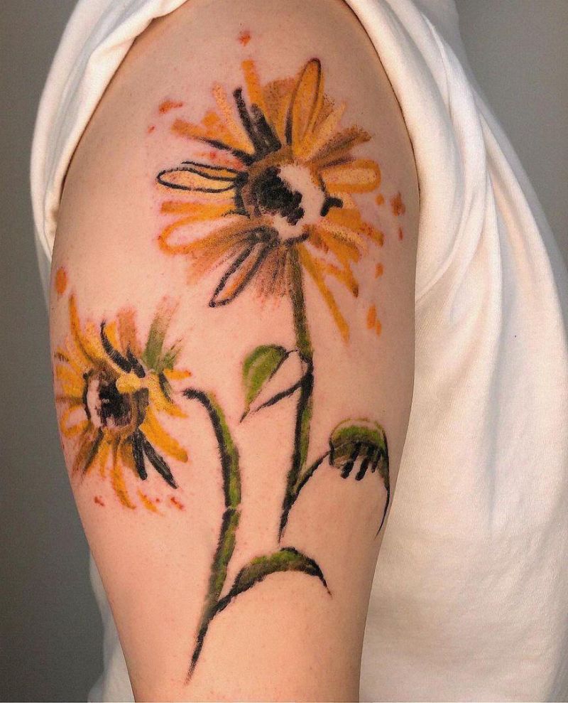 30 Pretty Sunflower Tattoos Improve Your Temperament