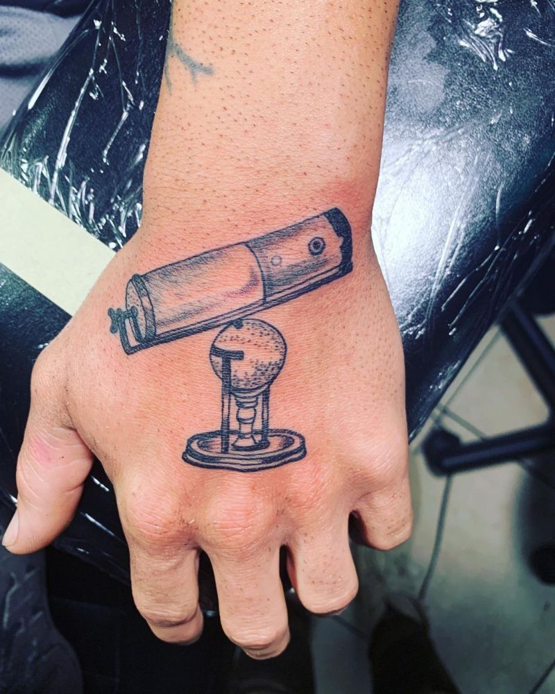 30 Pretty Telescope Tattoos You Will Love