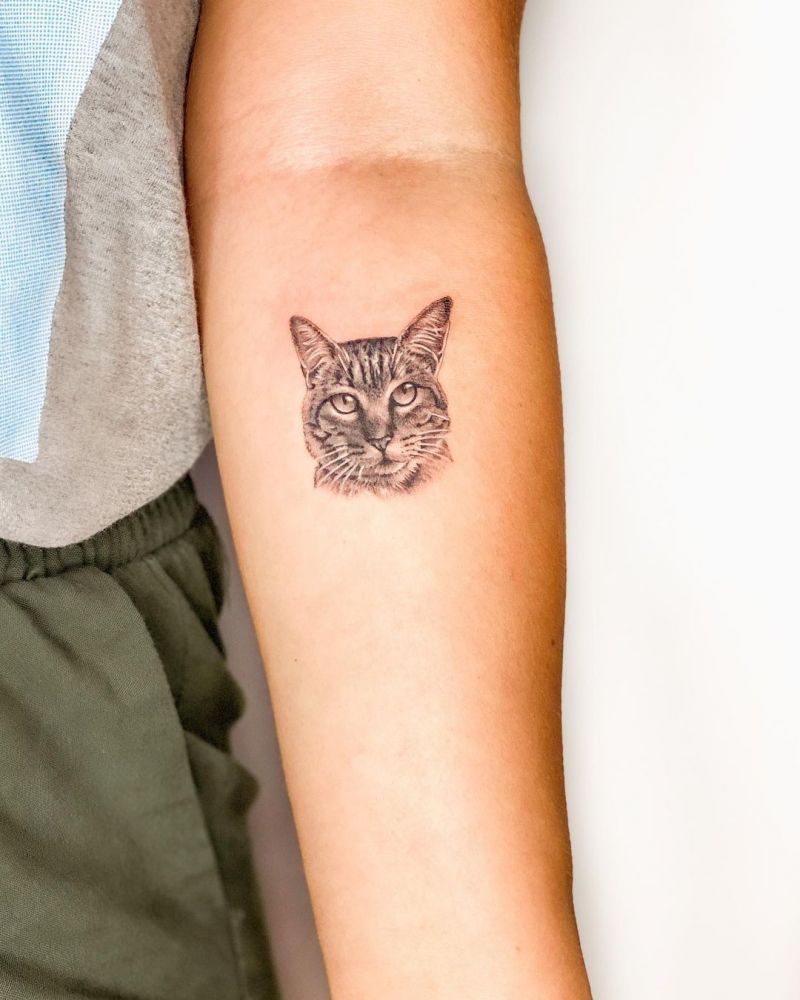 30 Cute Cat Tattoos You Will Love