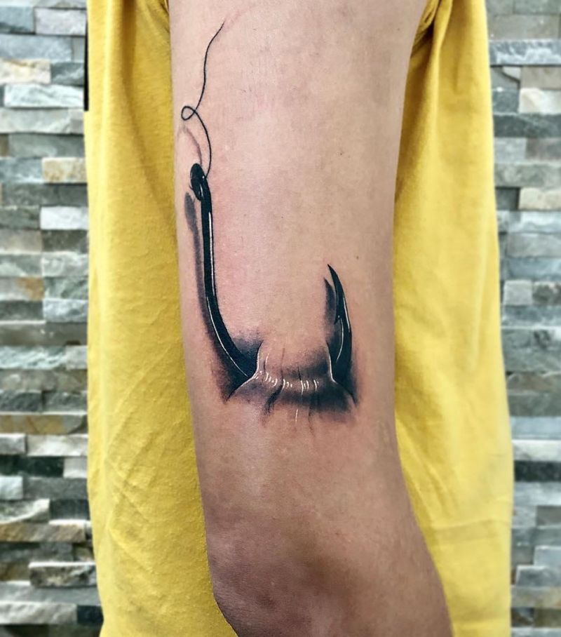 30 Pretty Fishhook Tattoos You Must Try