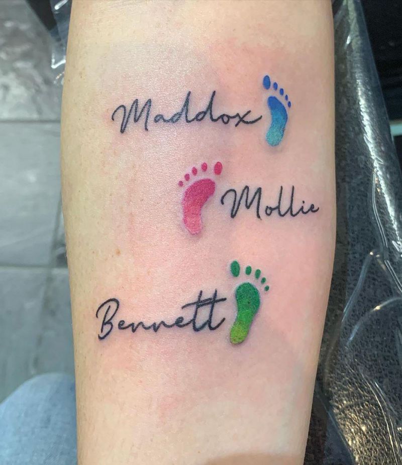 30 Pretty Footprint Tattoos to Inspire You