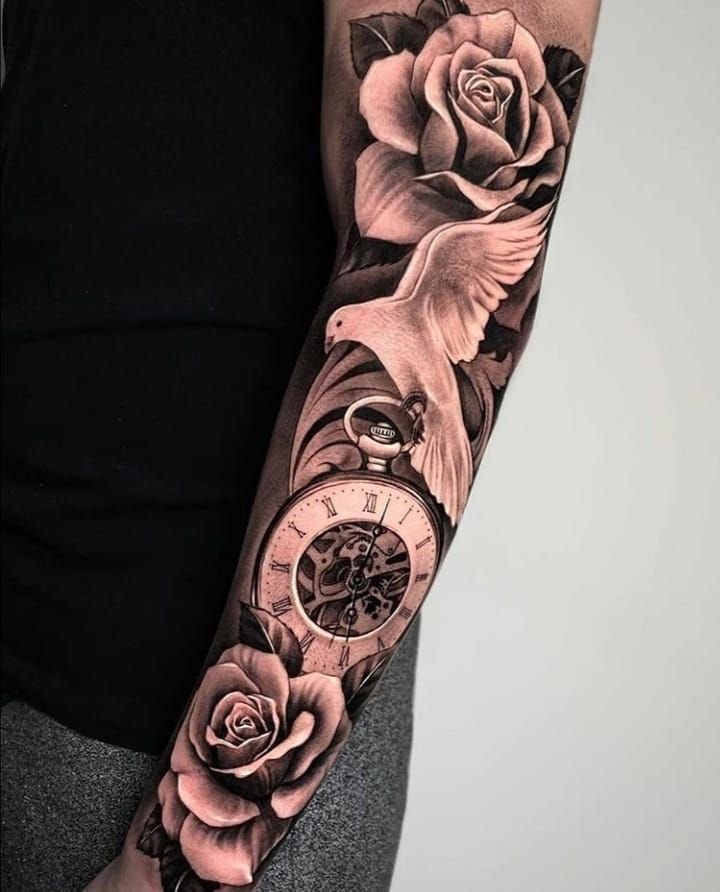 30 Pretty Pocket Watch Tattoos You Must Try