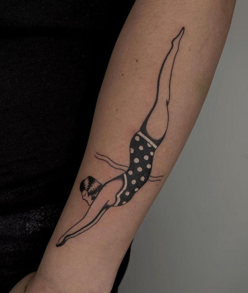 30 Pretty Swimmer Tattoos You Must Try