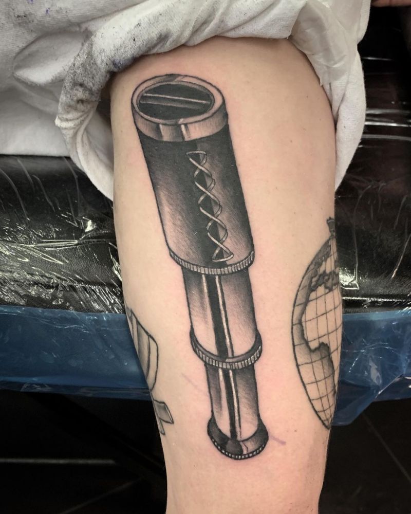 30 Pretty Telescope Tattoos You Will Love