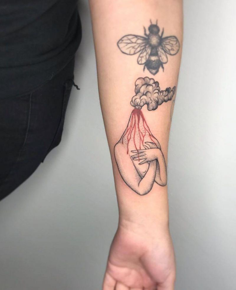 30 Pretty Volcano Tattoos for Inspiration